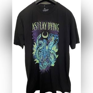 PHILCOS Black "As I Lay Dying" Graphic T Shirt in XL